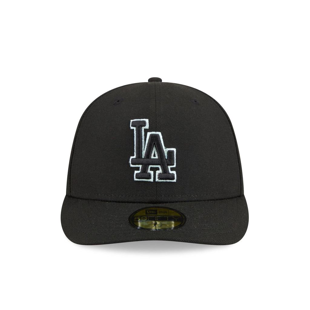 Los Angeles Dodgers Black Pre-Curve 59FIFTY Fitted Hat