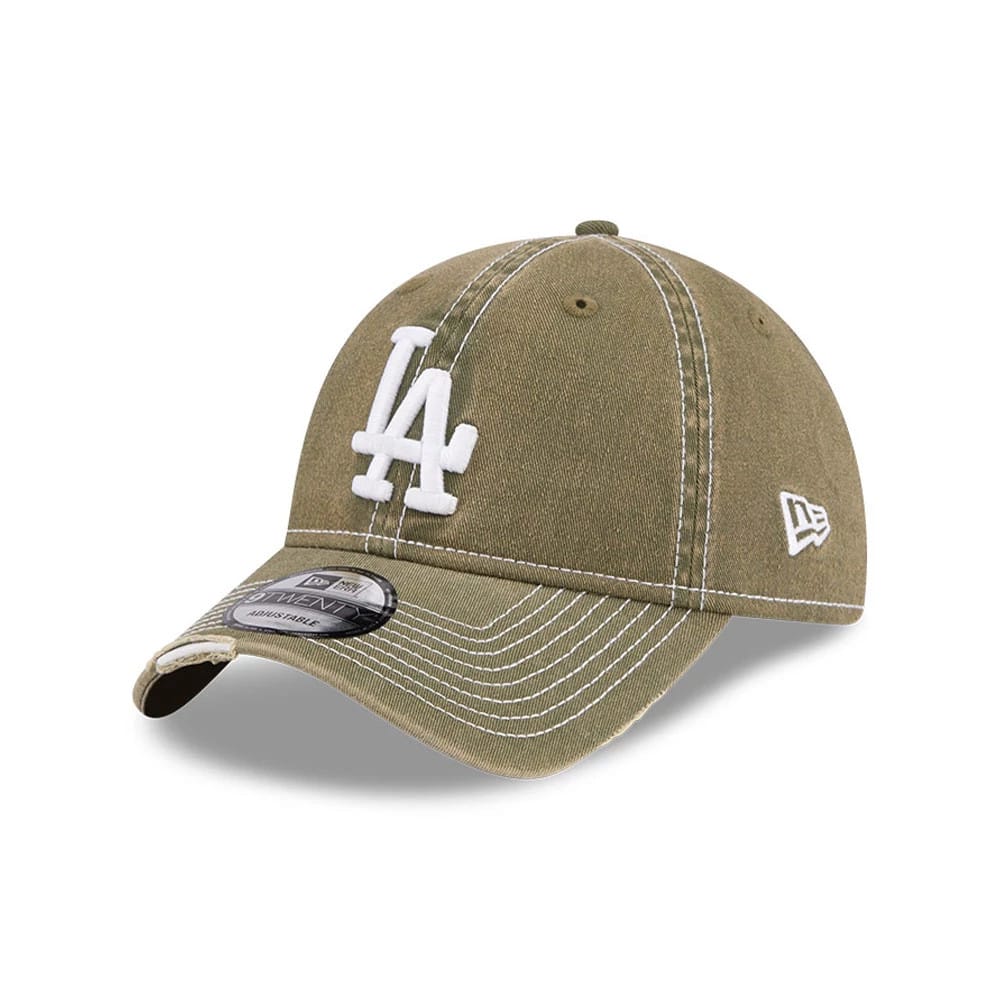 LA Dodgers MLB Stencil Distressed Green 9TWENTY Adjustable Cap