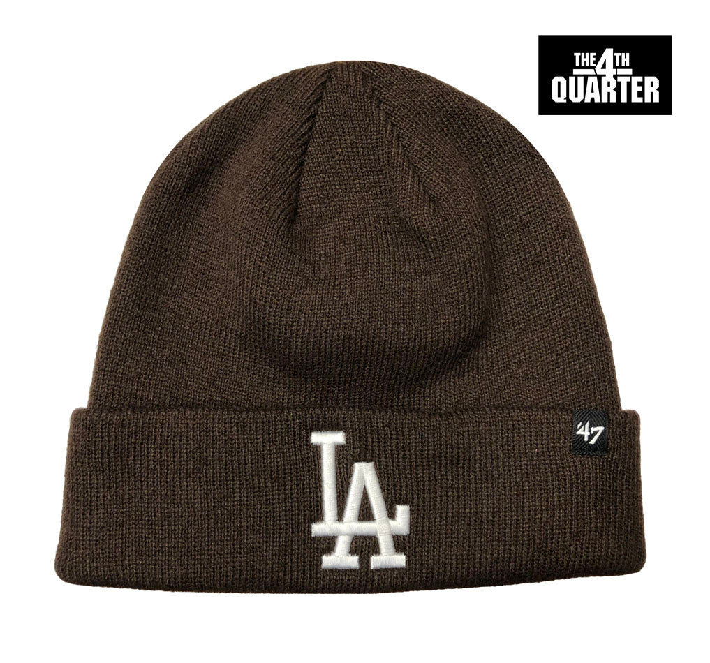 Los Angeles Dodgers Beanie Knit 47 Brand Fold Brown