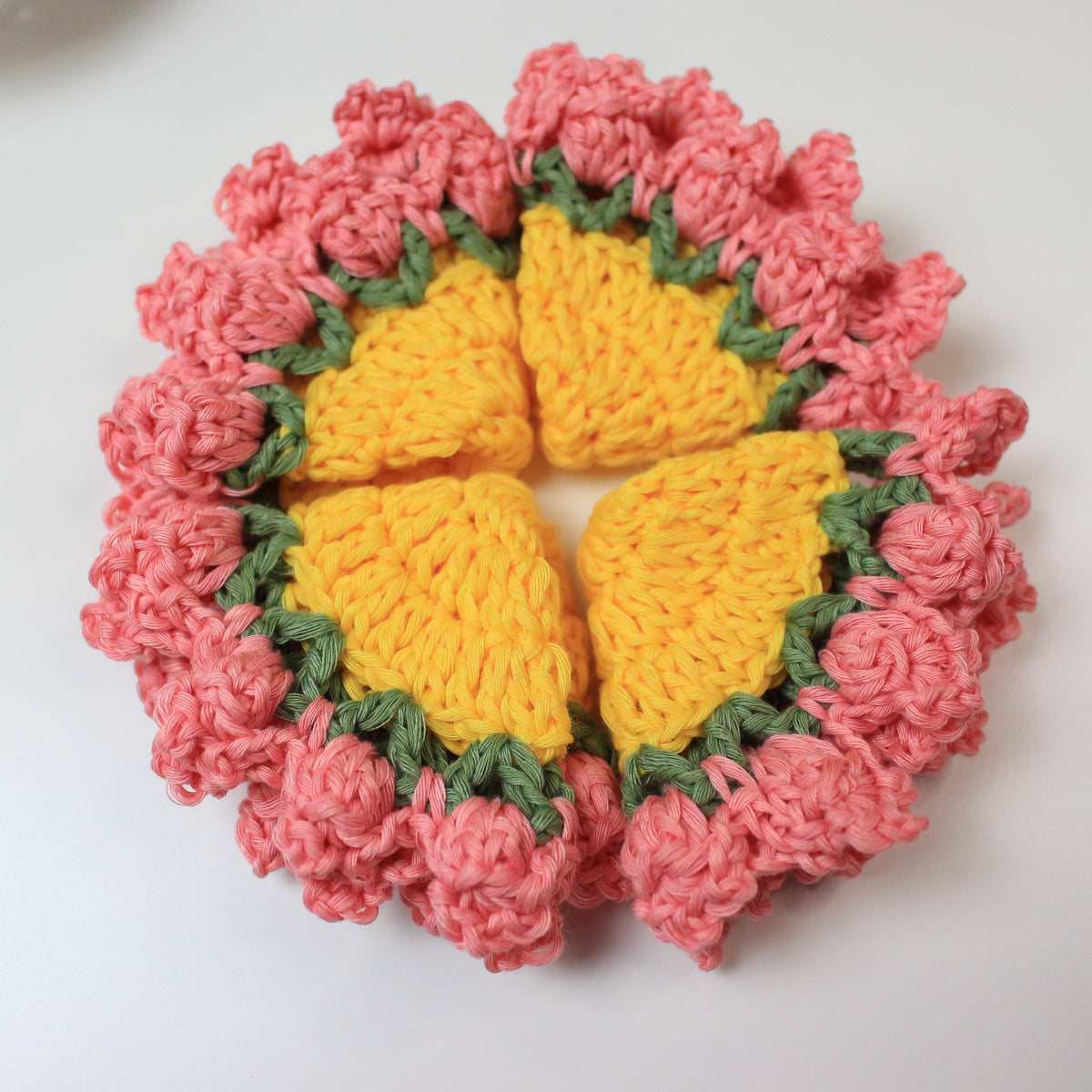Crochet Flower Pot Coaster Set Written Pattern, crochet plant pot coaster set pattern, crochet pattern, crochet, Brunaticality